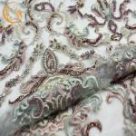Bridal Beaded 3D Lace Fabric Embroidery Sustainable Lace Fabric