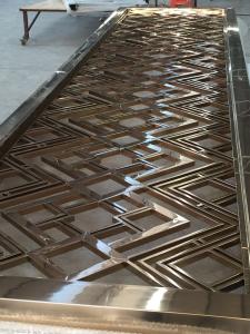 China China 304 Golden Stainless Steel Decorative Screens Room Dividers Manufacturers wholesale