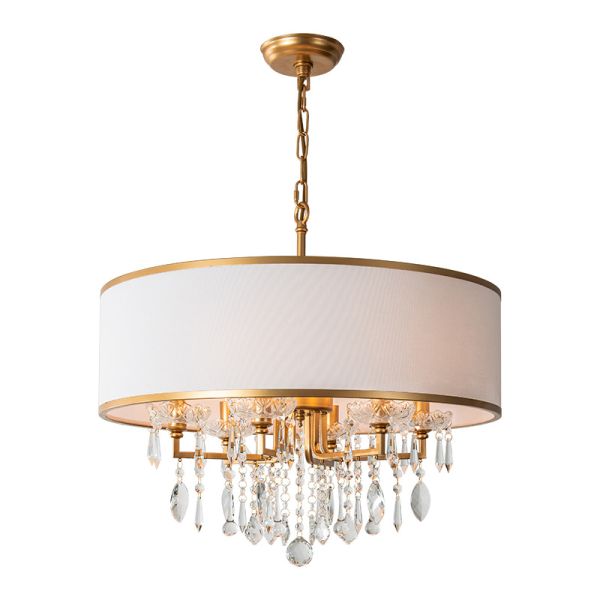 JYLIGHTING Luxury Gold Metal Crystal Ceiling Light Modern Vintage Chandelier for Home Hotel