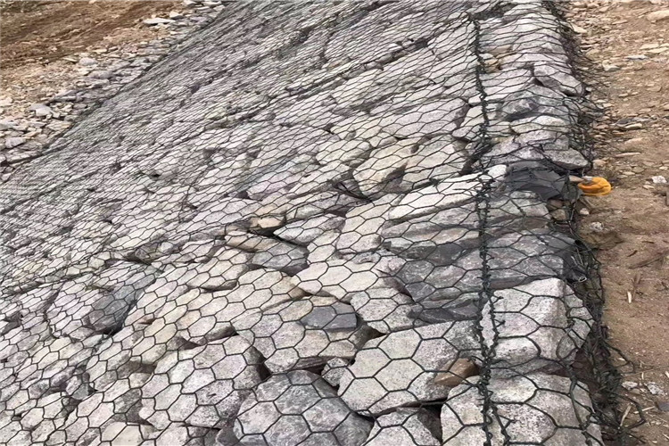 2X1X1m Hexagonal Gabion Box / Galvanized Gabion Basket Anti Corrosion