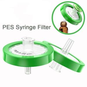 China HPLC Certified Disposable PES Syringe Filters 13mm / 25mm / 33mm Diameter wholesale