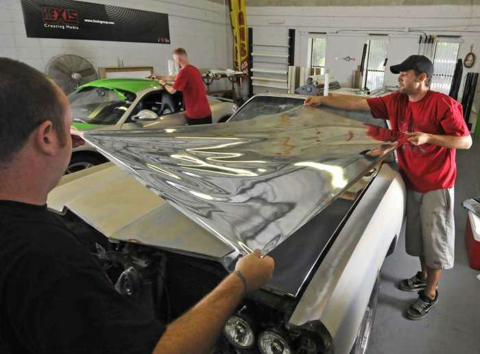 chrome silver car wrap vinyl