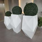 Fiberglass Resin Flower Pot Box Large Size Shopping Flower Planter Box