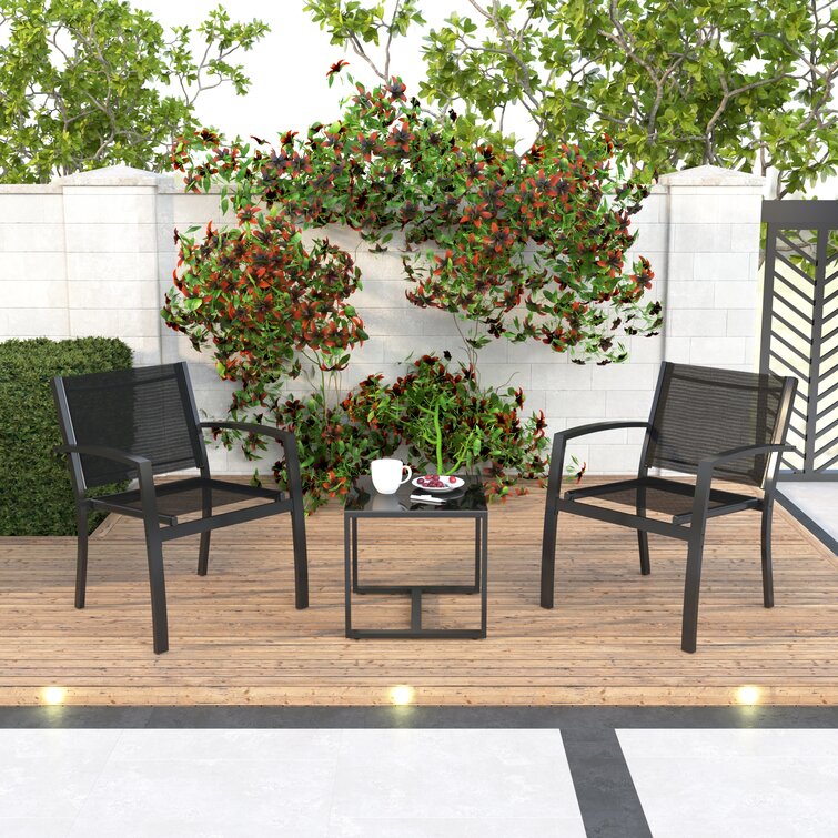 Minimalist Design Style AJUNION 2 Seating Outdoor Furniture for Garden and Balcony