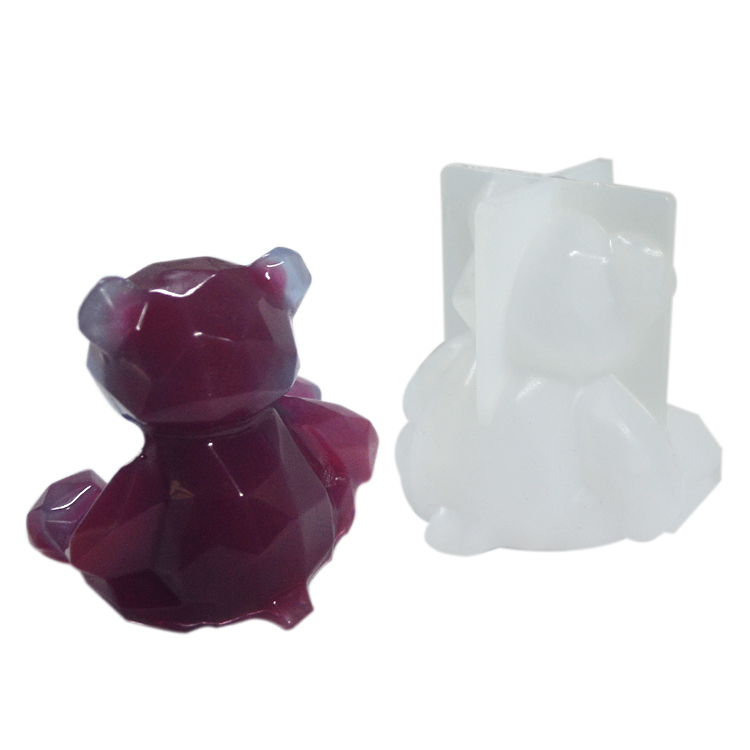Handmade Silicone Resin Mold Diy Epoxy 3D Bear Silicone Mold Reusable
