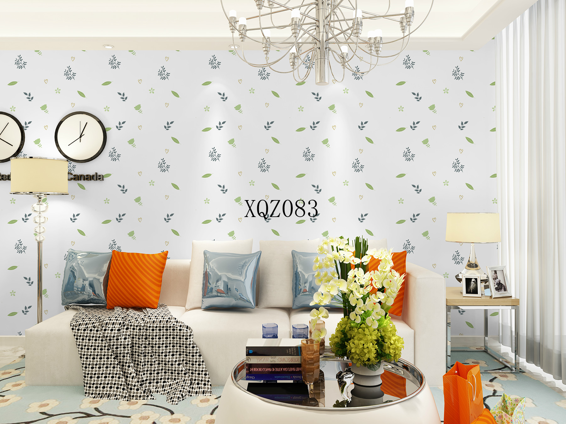 0.14mm-0.26mm Thickness Floral Printed PVC Self Adhesive Sticker for Wall Coating Sample Policy A4 Paper Size Sample