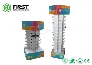 China Custom Made Folding POP Corrugated Carton Floor Hook Display Stand For Sunglasses wholesale