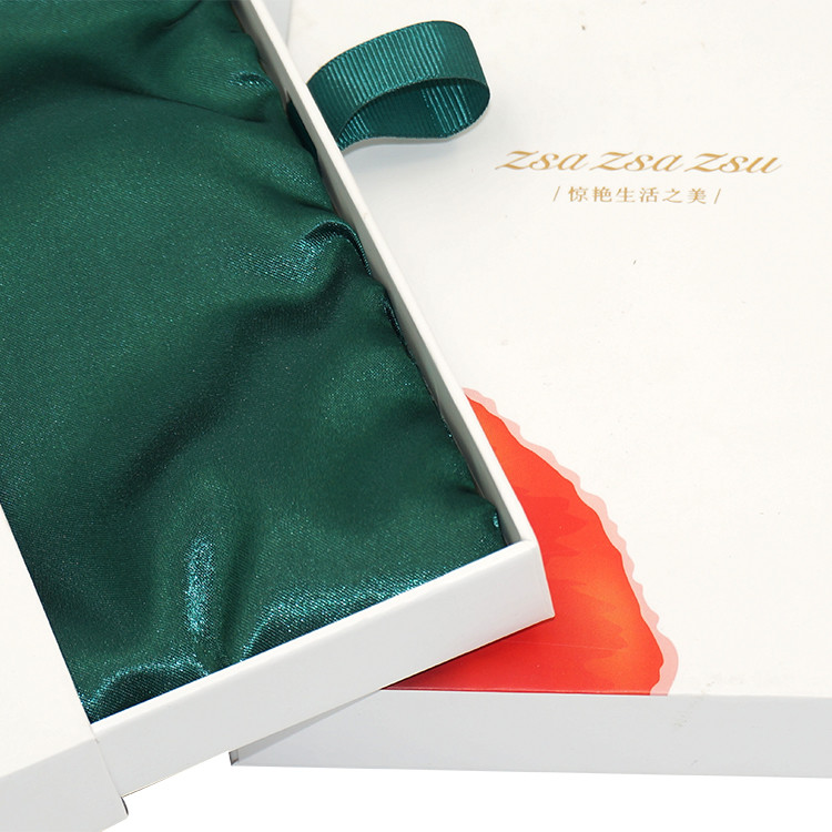 Ribbon Rigid Cardboard Box , Cardboard Sliding Drawer Box Pantone Color Printing