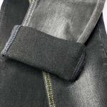 Heavy Thick Brushed Woven Grey Denim Fabric Winter Design 178CM