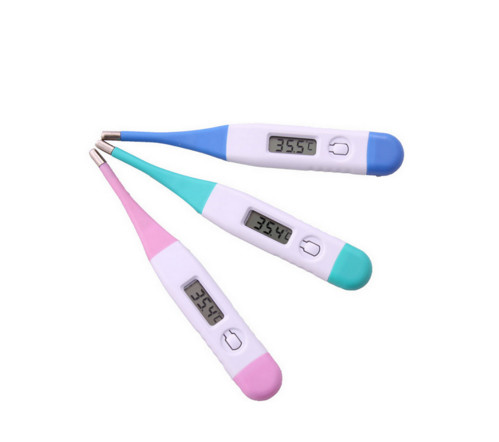Large Display Digital Portable Thermometer , Feverline Flexible Tip Small