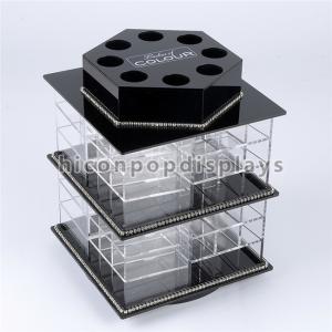China Counter Top Beauty Salon Shop Fixture Lipstick Acrylic Display Stands Rotating wholesale