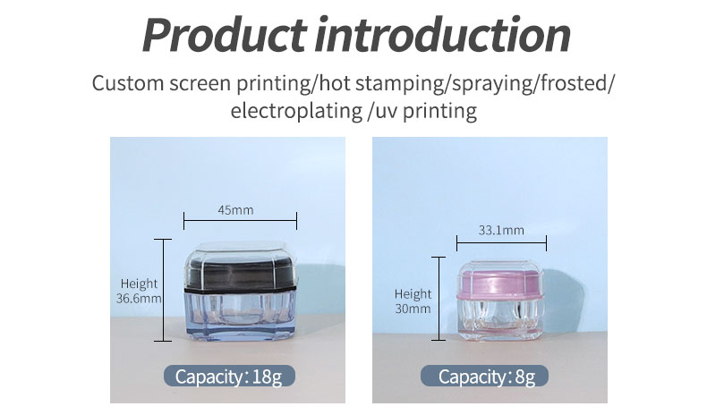 Customized Polypropylene Plastic Jars 8g 18g Face Cream Cosmetic Jar