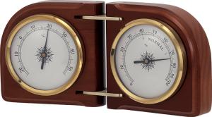 China Wooden Frame Barometer Temp Humidity Monitor 262g Weight Hanging Style wholesale
