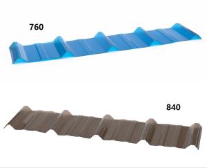 China Clear Corrugated Polycarbonate Roofing Sheet For Greenhouse Blue wholesale