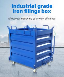 China Industrial Grade Blue Bottom Drop Dumpster Iron Fillings Box wholesale