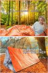 Emergency Tent, 2 Person Tube Tent Survival Shelter Paracord, Stakes, Whistle