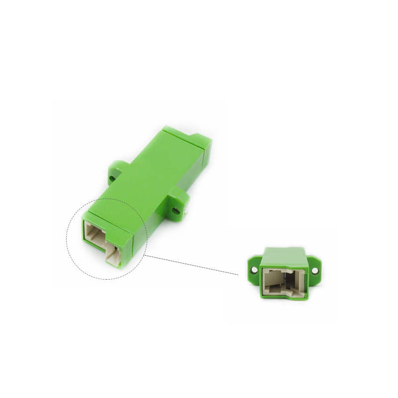 Simplex Fiber Optic Adapter , SM SX E2000 APC Adapter With Flange