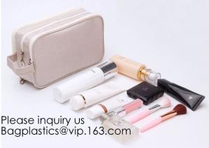China New Fashion Travel Makeup Brush Mesh Cosmetic Bag,Portable Canvas Travel Organizer Cosmetic Bag Toiletry Makeup Wash Bag wholesale