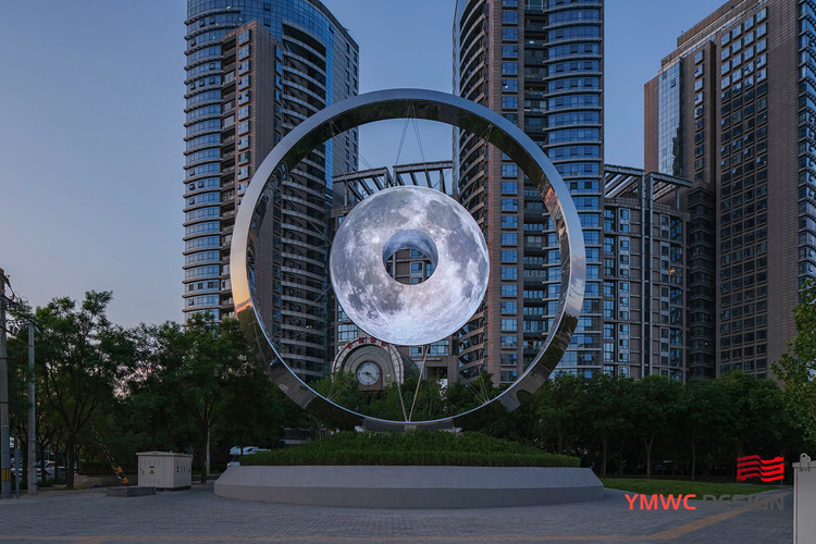 Stainless Steel Large Photoelectric Interactive Device for City Park Sculpture Square