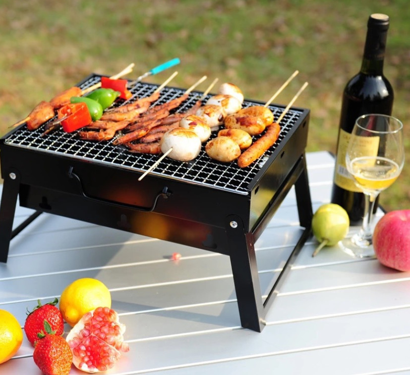 43*29*23cm Outdoor Portable Folding Grill Bbq Camping Grill Small Charcoal Grill