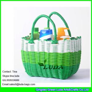 China LUDA elegant pp women beach bag small waterproof basket for washroom wholesale