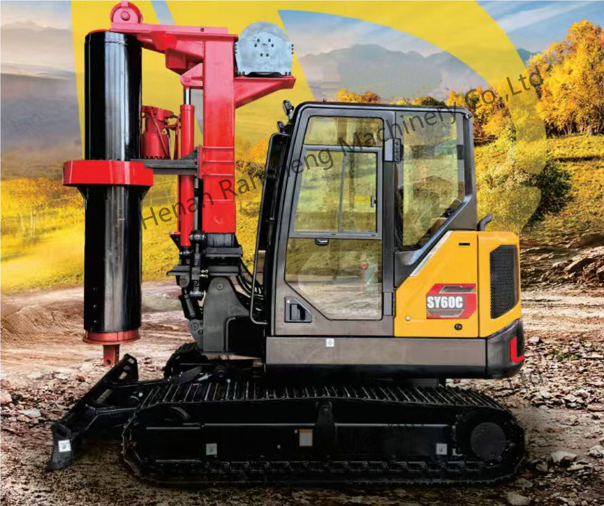 RCQ-10C Hydraulic Mini Pile Drilling Rig 10m Depth With 10-45RPM R/Min Rotary Speed