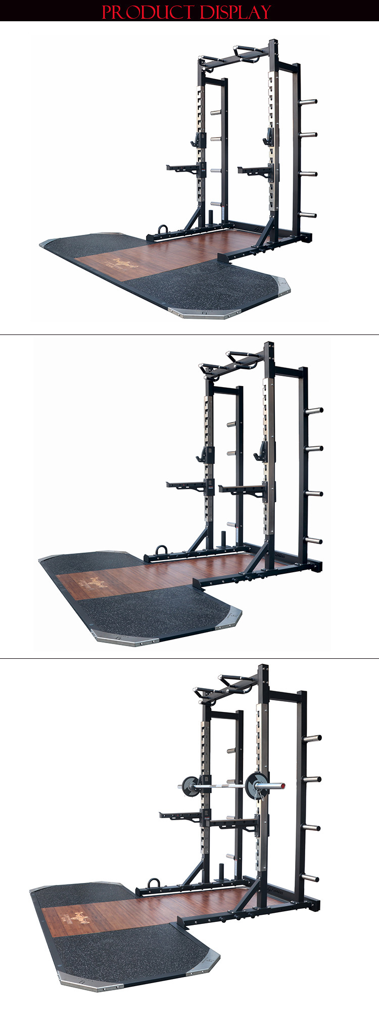 Home Squat Rack Weightlifting Fitness Equipment Height Adjustment