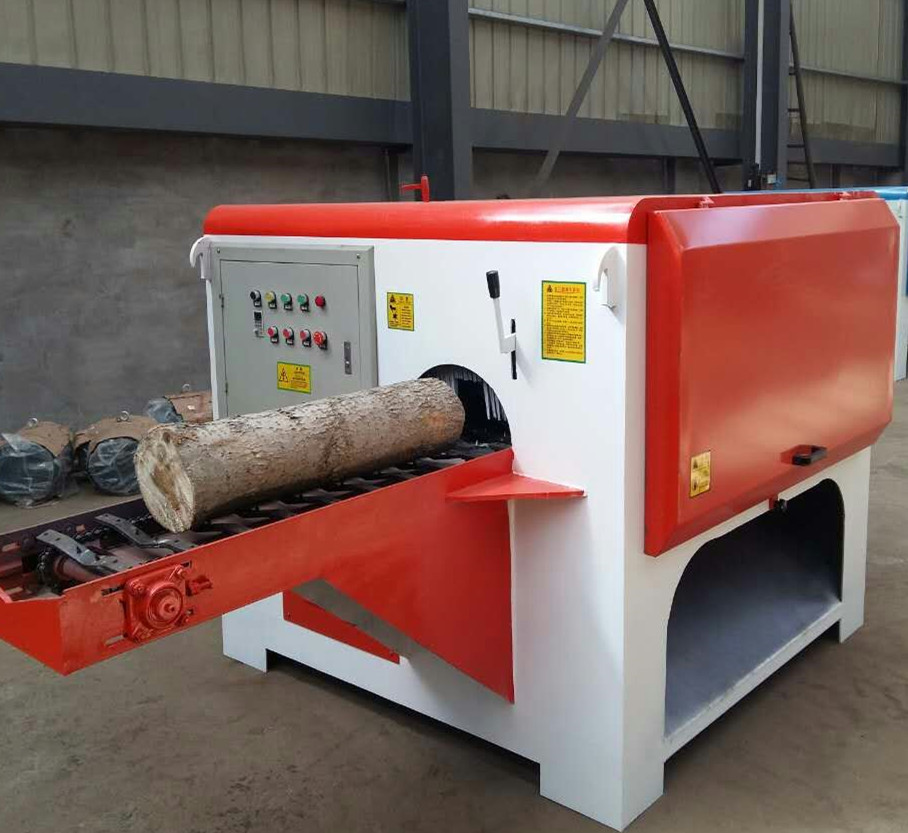 Automatic Multiple Blades Ripsaw Rip Saw Wood Sawing Line to process logs into timber