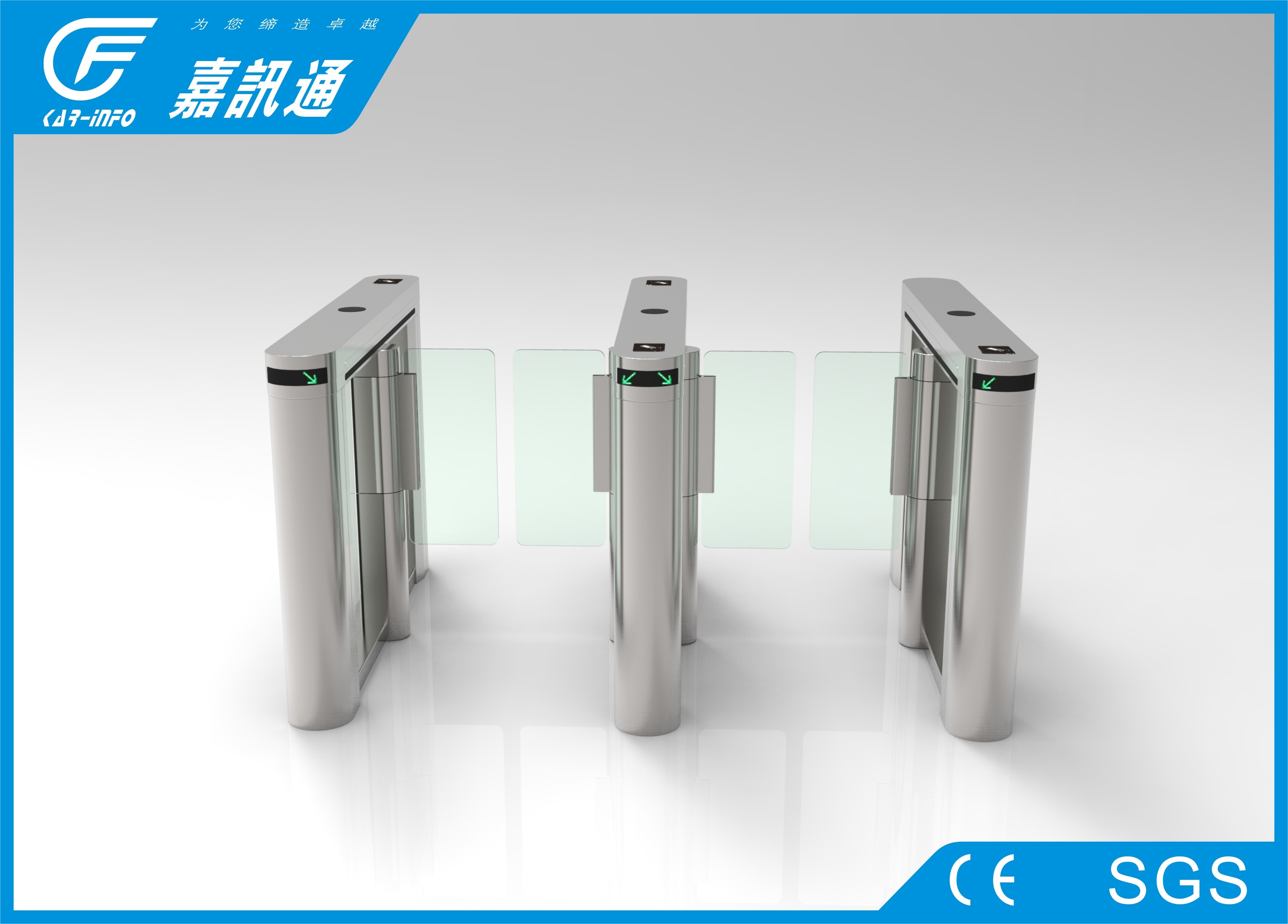Heavy Duty Electronic Turnstile Gates , Waterproof Turnstile Security Systems