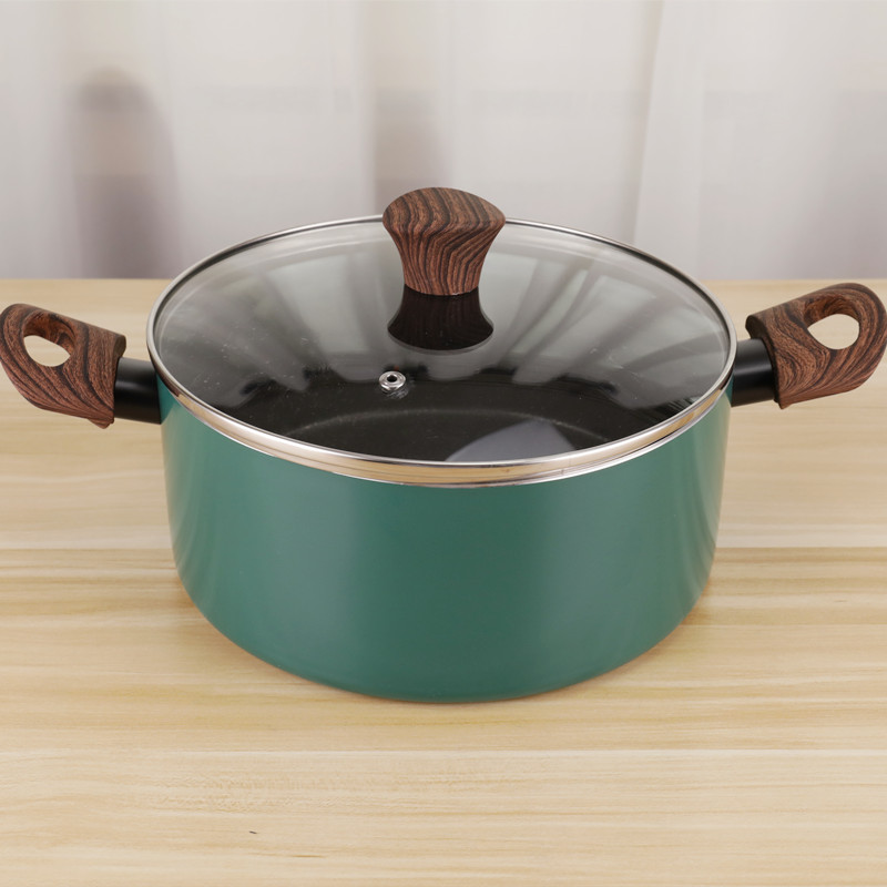 Aluminum Non Stick 3pcs Cookware Set Soup Cooking Pot Single Handle Milk Pot