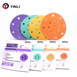 China 5 Inch 125mm Sandpaper Set Wet And Dry Sand Paper With 8 Hole wholesale
