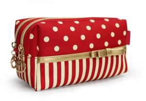 China Red Cotton Womens Travel Cosmetic Bags Cosmetic Handbags Fashionable wholesale