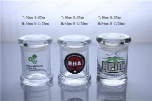 China Luxury design glass jar, glass candle jar with custom logo wholesale