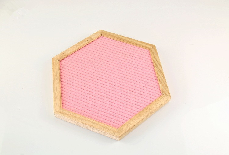 Unique Shape Wooden Letter Board , Changeable Wooden Hexagon For Home Decor