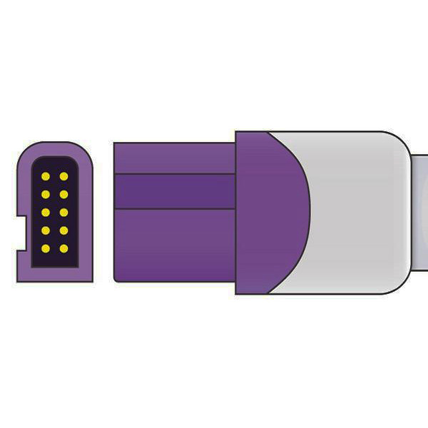 Spacelabs Spo2 Adapter Cable TPU Female 9 Pin D Sub Connector 700-0792-00
