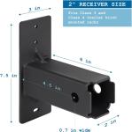 Hitch Wall Mount 2 Inch Garage Bike Storage Trailer Rack for Snowboards and