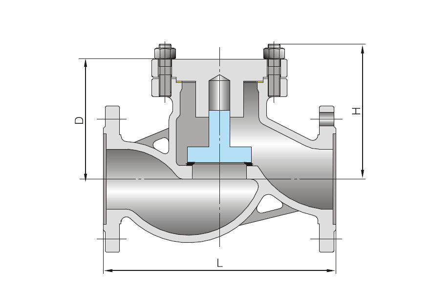 Dn200 Pn16 Astm A351 Cf8m Female Npt Threaded Wcb Flanged End Check Valve