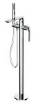 Brass Chrome Freestanding Bathtub Faucets Single Lever Wall Mounted
