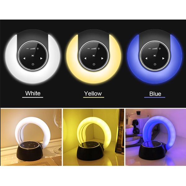 Touch Control USB Rechargeable Portable Wireless LED Light Bluetooth Speaker