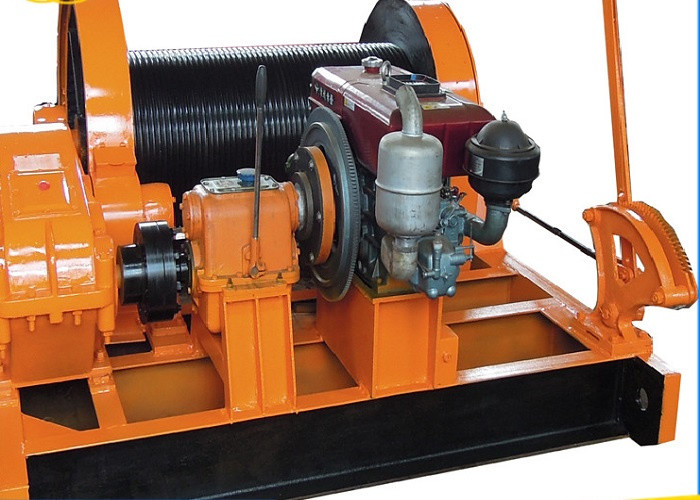 30Ton Slow Speed Winch With Spooling Device Hydraulic Power