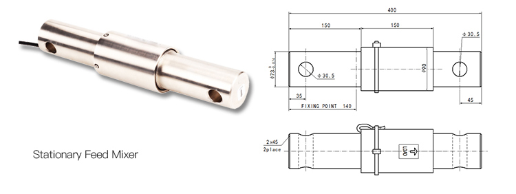 Custom Alloy Steel IP67 5T 7.5T Load Cell For Animal Husbandry Feed Truck And Agriculture Grain Carts