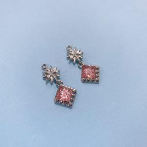 China Fashion Gold Silver Square Rhinestone Bra Bow Pendant Charm wholesale