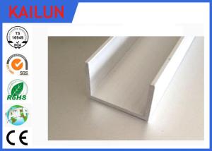 China Aluminium U Channel Extrusion , Home Decoration / Window Guide Rail Structural Aluminum Channel wholesale