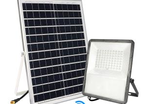 China Aluminum ABS 150lm/w Ra85 Solar Powered Flood Lights wholesale