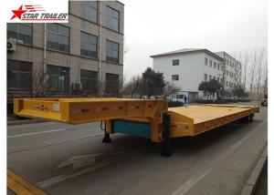 China Excavator Gooseneck Lowboy Semi Trailer 4mm Thick Tread Plate Floor wholesale
