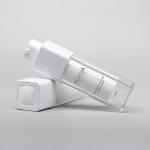 Transparent Square Shape Bottle Double Wall Bottle Airless Wholesale PET Plastic