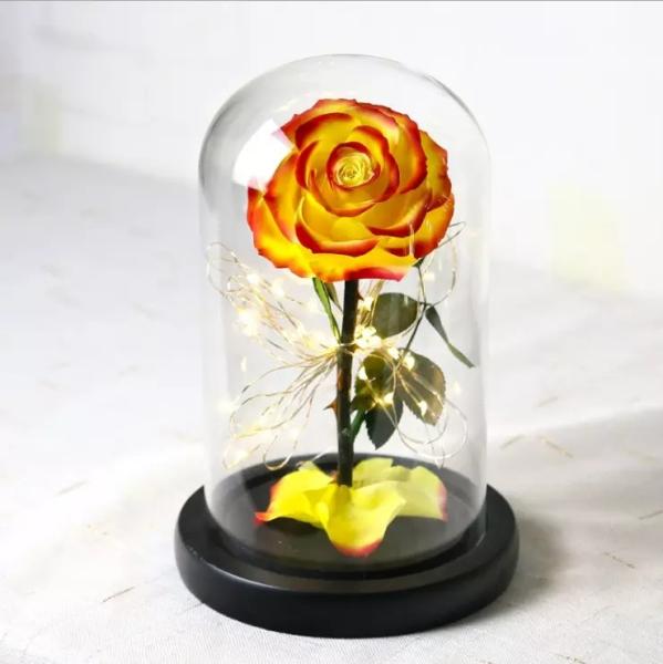 24k gold rose galaxy rose in forbidden glass Preserved Flowers Flower Crafts
