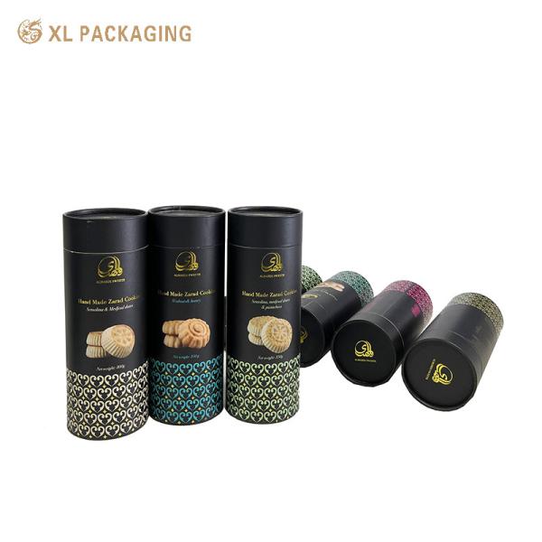 Cookies Paper Tube Food Container Round Edge Paper Tube Custom Size Packaging