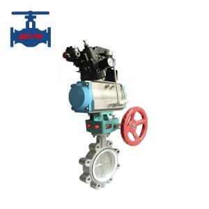China Centerline Butterfly Valve Stainless Steel Lug Type Butterfly Valve With Pneumatic Actuator wholesale