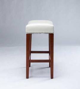 China 10kgs Gray Leather Counter Height Stools / H66.5cm Leather Kitchen Stools wholesale